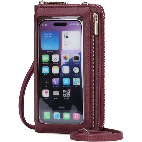 Handbags - Women Red Phone Purse Crossbody Bags for Small Travel Wallet Touch Screen